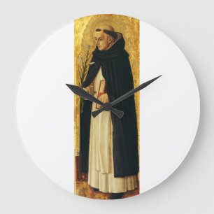 Saint Dominic by Carlo Crivelli Large Clock