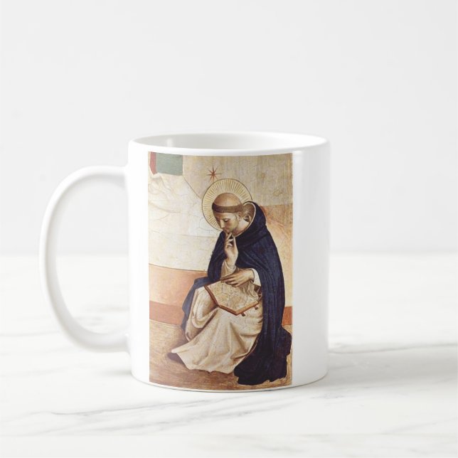 Saint Dominic de Guzman by Fra Angelico Coffee Mug (Left)
