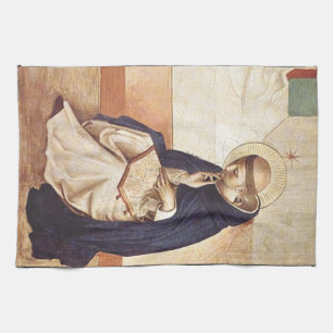 Saint Dominic de Guzman by Fra Angelico Kitchen Towel
