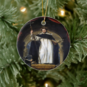 Saint Dominic de Guzmán Ceramic Ornament