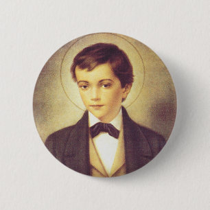 Saint Dominic Savio student of John Bosco 2 Inch Round Button