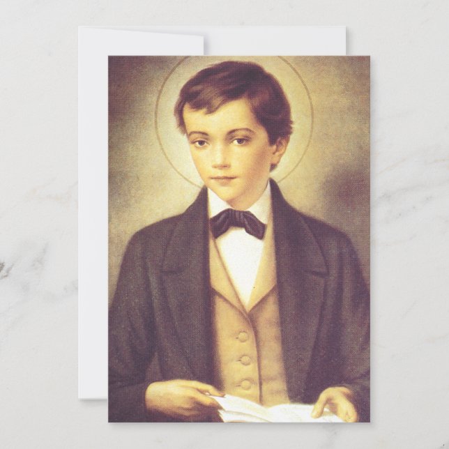 Saint Dominic Savio student of John Bosco Holiday Card (Front)