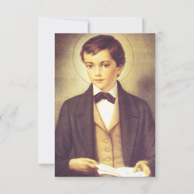 Saint Dominic Savio student of John Bosco Thank You Card (Front)