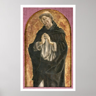 Saint Dominic (tempera on panel) Poster