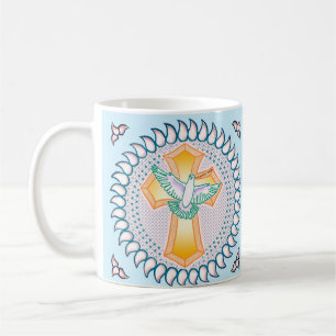 Saint Dove Christian Cross mug