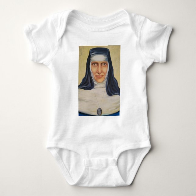 Saint Dulce of the Poor Baby Bodysuit (Front)