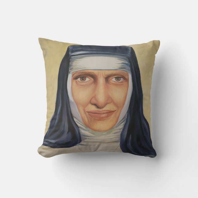 Saint Dulce of the Poor Throw Pillow (Front)