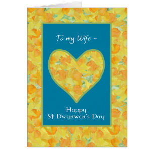 Saint Dwynwen's Day Daffodils Heart, pour femme
