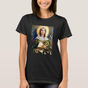 Saint Dymphna Catholic Christian Design Women Men T-Shirt