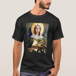 Saint Dymphna Catholic Christian Design Women Men T-Shirt