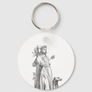Saint Edmund the Martyr King of the East Angles Keychain