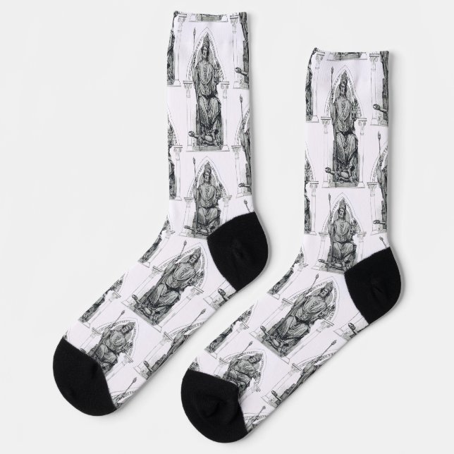 Saint Eleutherius of Tournai Bishop  Socks (Left)
