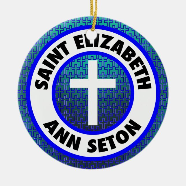 Saint Elizabeth Ann Seton Ceramic Ornament (Front)