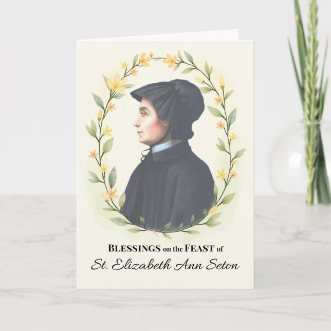 Saint Elizabeth Ann Seton Feast Day Blessings Card (Front)