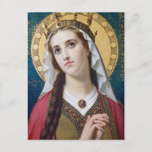 Saint Elizabeth of Hungary by Hugues Merle Postcard