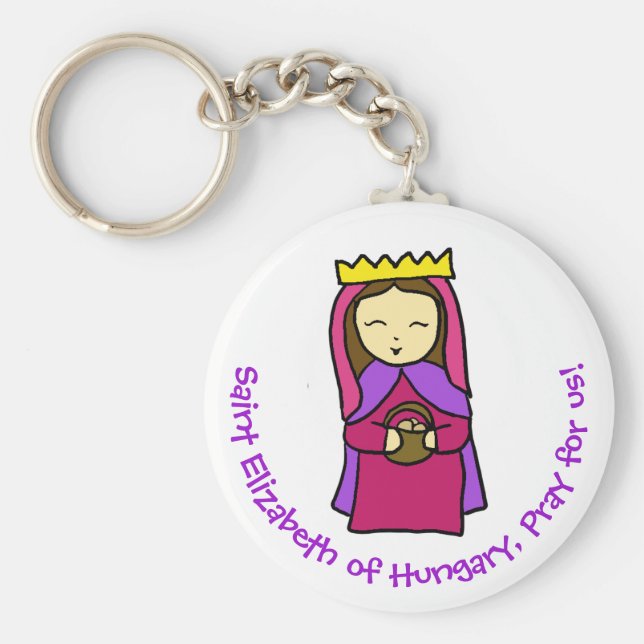 Saint Elizabeth of Hungary Kids Keychain (Front)