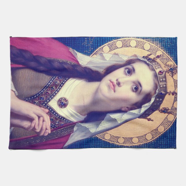Saint Elizabeth of Hungary Kitchen Towel (Horizontal)