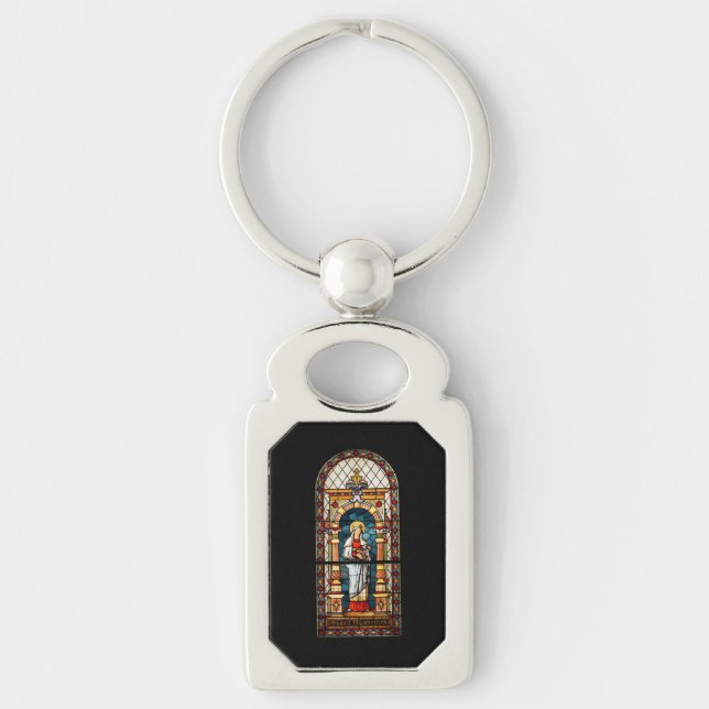 Saint Elizabeth of Hungary Premium Medieval Art Keychain (Front)