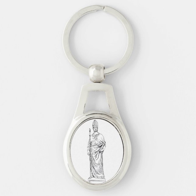 Saint Eloi Confessor and Bishop Keychain (Front)