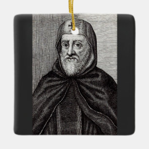 Saint Ephrem the Syrian Christian theologian Ceramic Ornament
