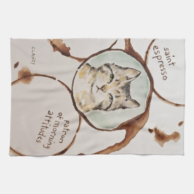 Saint Espresso Absurdi-tea towel (Horizontal)