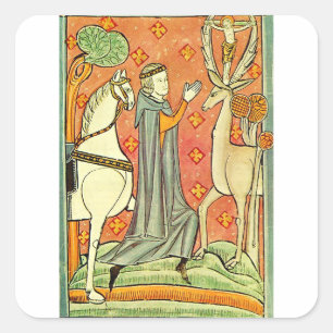 Saint Eustachius Apostle of the Ardennes Square Sticker