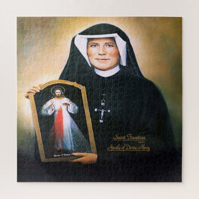 Saint Faustina, Divine Mercy Jigsaw Puzzle (Vertical)