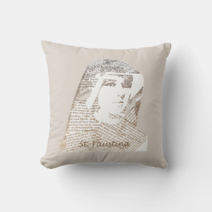 Saint Faustina Kowalska Throw Pillow