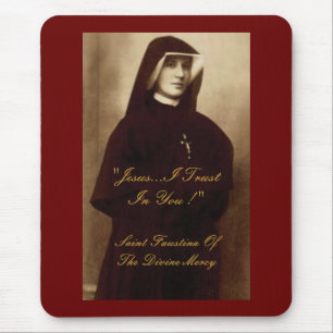 SAINT FAUSTINA OF THE DIVINE MERCY MOUSE PAD
