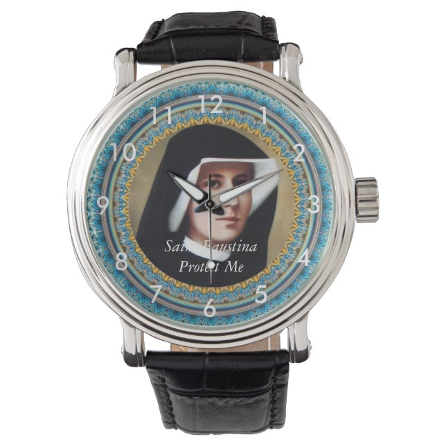 Saint Faustina Protect Me Watch (Front)