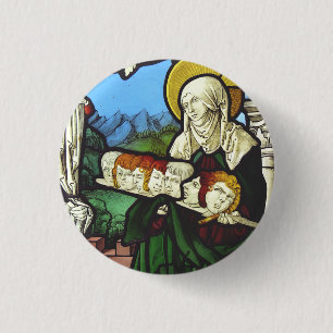 Saint Felicitas and the heads of her seven sons 1 Inch Round Button