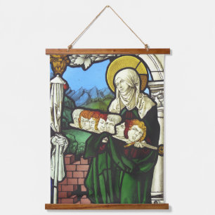 Saint Felicitas and the heads of her seven sons Hanging Tapestry
