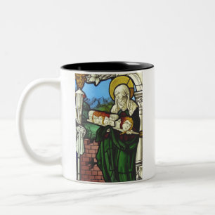 Saint Felicitas and the heads of her seven sons Two-Tone Coffee Mug