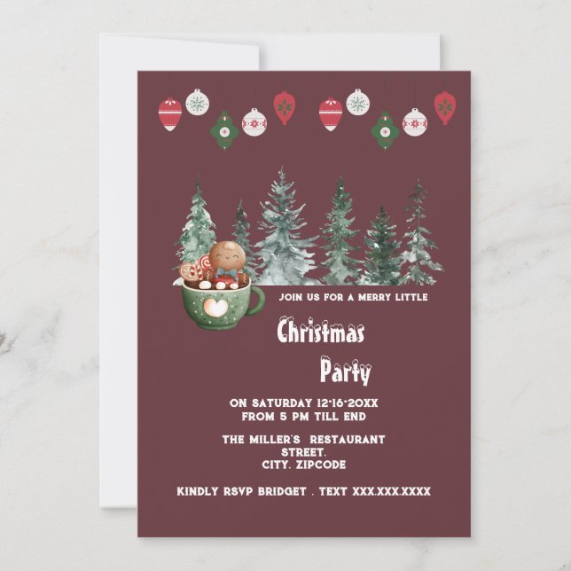 saint fête de noël invitation (Devant)