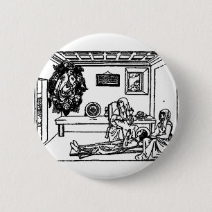 Saint Fina Italian Christian girl 2 Inch Round Button
