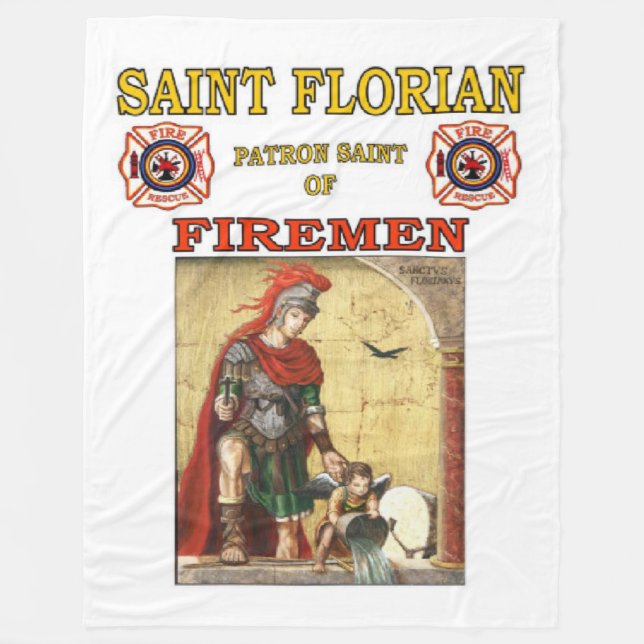 SAINT FLORIAN FLEECE BLANKET (Front)