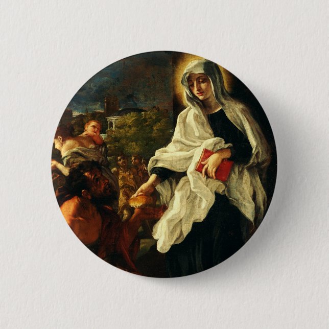 Saint Frances of Rome 2 Inch Round Button (Front)