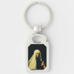 Saint  Frances of Rome by Giovanni Antonio Galli Keychain