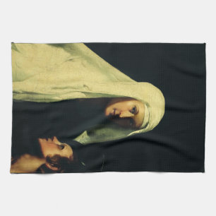 Saint  Frances of Rome by Giovanni Antonio Galli Kitchen Towel