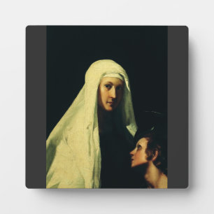 Saint  Frances of Rome by Giovanni Antonio Galli Plaque
