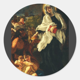 Saint Frances of Rome Classic Round Sticker
