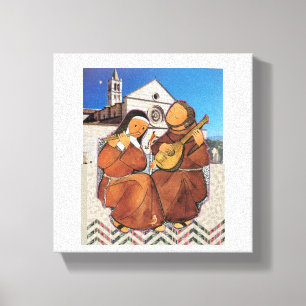 Saint Francis and Saint Clare of Assisi Canvas Print