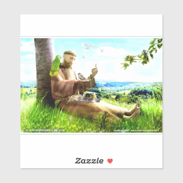 Saint Francis and the sermon-preaches to the birds (Sheet)