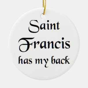 saint francis ceramic ornament