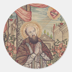 Saint Francis de Sales Bishop of Geneva Classic Round Sticker