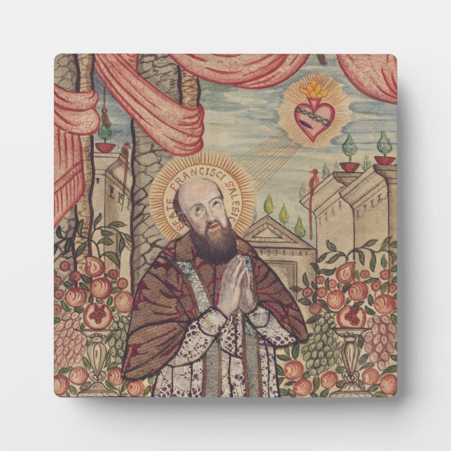 Saint Francis de Sales Bishop of Geneva Plaque (Front)