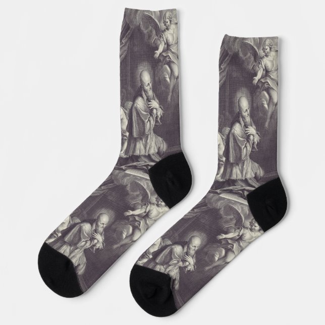 Saint  Francis de Sales Doctor of the Church Socks (Left)