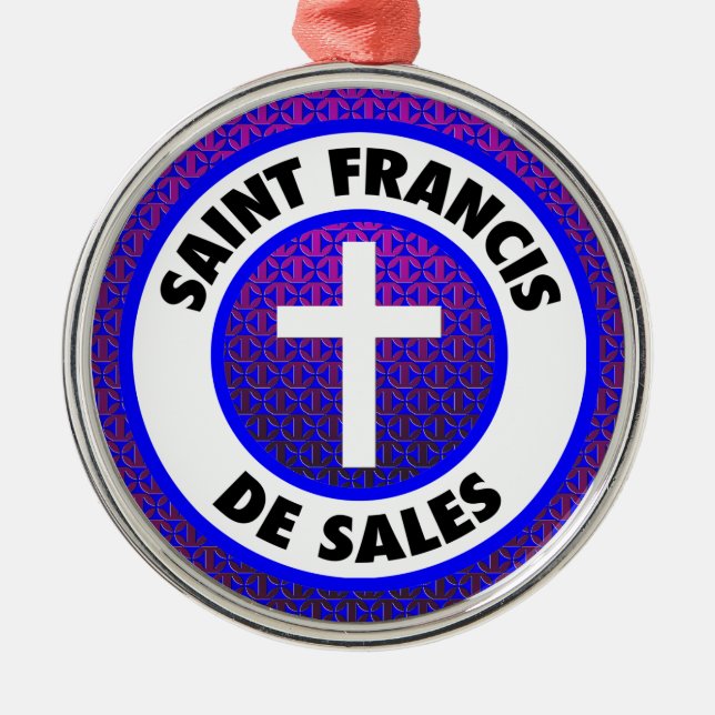 Saint Francis de Sales Metal Ornament (Front)