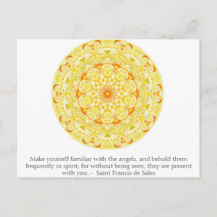 Saint Francis de Sales QUOTE about Angels Postcard