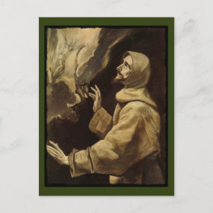 Saint Francis Eyes Toward Heaven Postcard